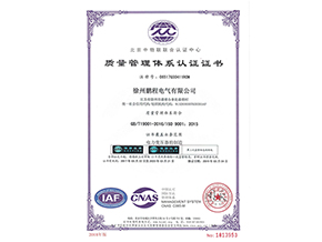 质量管理体系认证证书 （中文）